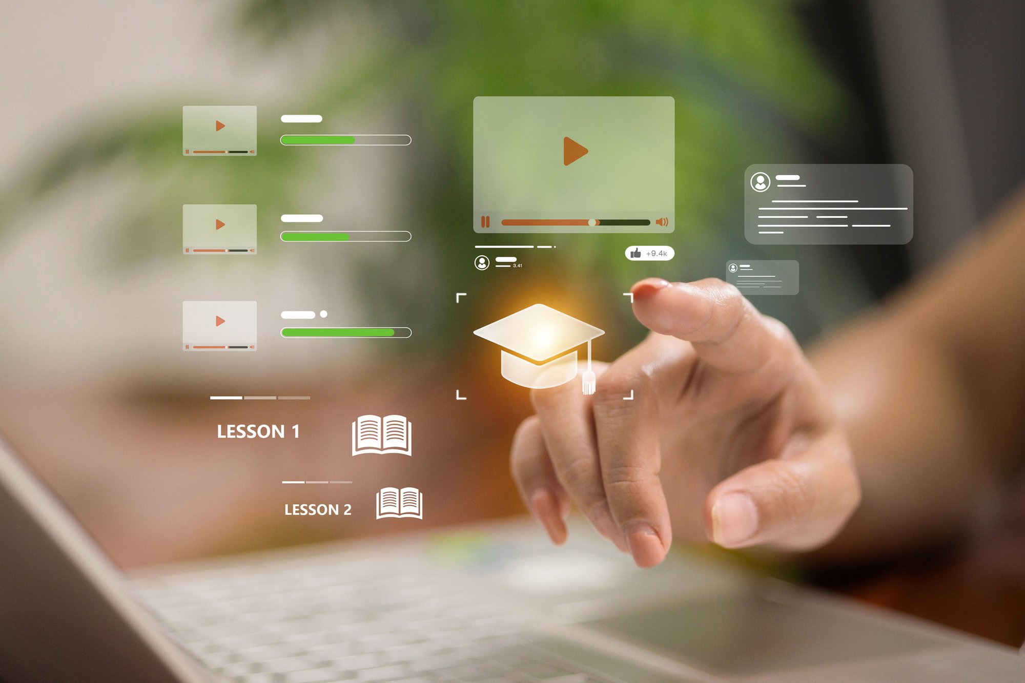 Online-Lernplattform Video Kurs- und Lektionsfortschritt iStock-2227178946