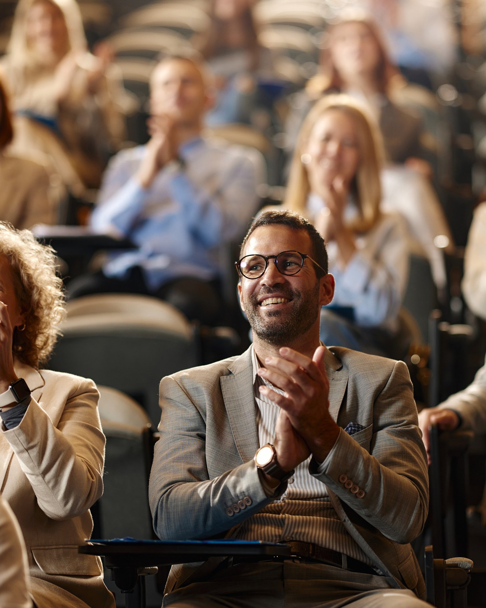 Applauding on a seminar iStock-1927105502 Applauding on a seminar iStock-1927105502